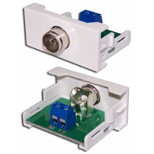 22.5x45 Mosaic insert with TV socket, white